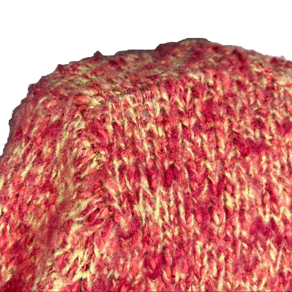 Royal Robbins Red Multi V-Neck Sweater Size S Pullover Flare Arm Stretch Knit - Picture 9 of 10